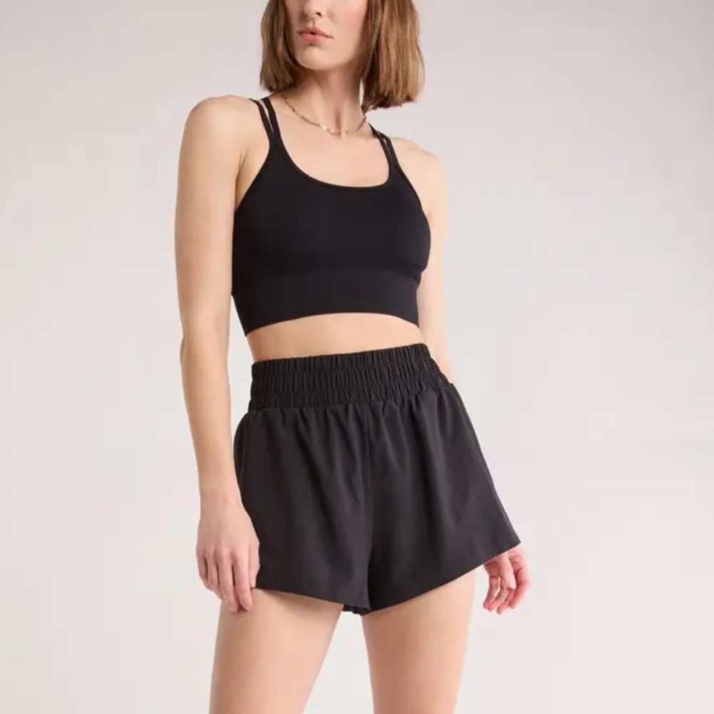 By Zella Black Shorts athletic sporty running Medium activewear outdoor gym